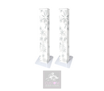 White Silver Star Podium Covers (PAIR)