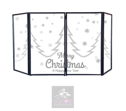 WHITE CHRISTMAS SILVER  DJ LYCRA FACADE PANELS