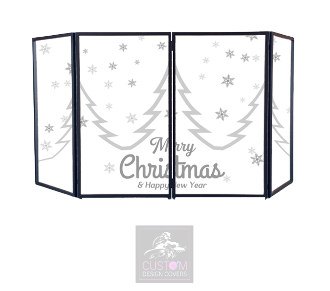 WHITE CHRISTMAS SILVER  DJ LYCRA FACADE PANELS