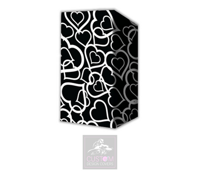 Wedding Hearts Lycra DJ Booth Cover