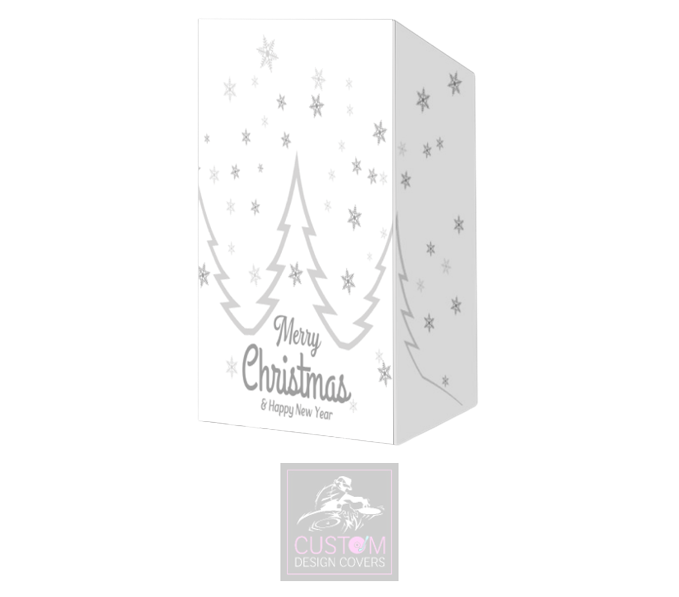 Merry Christmas Grey on White Booth Cover Micron