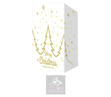 White Christmas Lycra DJ Booth Cover (gold)