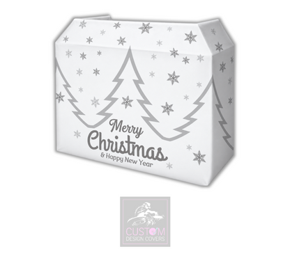 White Christmas *GREY* Lycra DJ Booth Cover