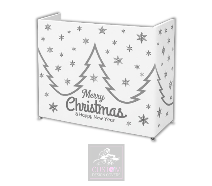 White Christmas *GREY* Lycra DJ Booth Cover