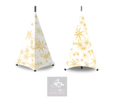 Two Sided White Gold Stars Stand Lycra Covers  