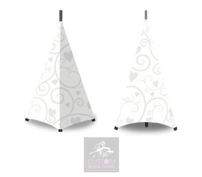 White Hearts & Vines Lycra DJ Covers (PACKAGE BUNDLE)