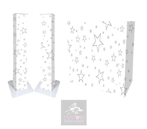 White Grey Star Lycra DJ Covers (PACKAGE BUNDLE) - TRUSS