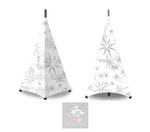 Two Sided White Silver Stars Stand Lycra Covers   