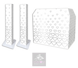 White Grey Hearts Lycra DJ Cover (PACKAGE BUNDLE) - MKII 