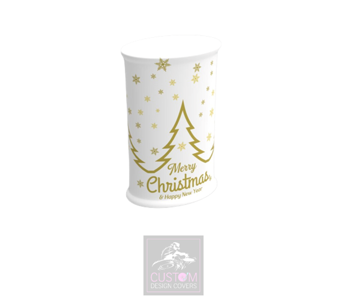 White Christmas Pop Up Counter Cover  *GOLD*