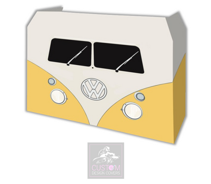 VW Camper YELLOW Lycra DJ Booth Cover