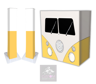 Yellow VW Camper Lycra DJ Covers (PACKAGE BUNDLES) - TRUSS