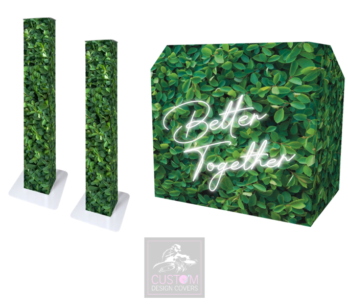 Spiraea Leaves Better Together Lycra DJ Booth Cover (PACKAGE BUNDLE) - MKII 