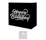 Happy Birthday *Silver* Lycra DJ Booth Cover