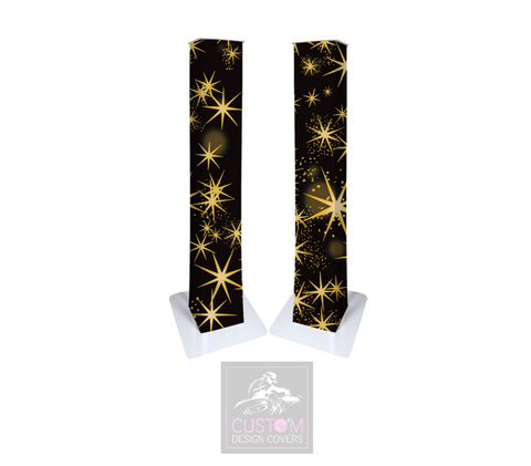 Black Gold Star Podium Covers (PAIR)