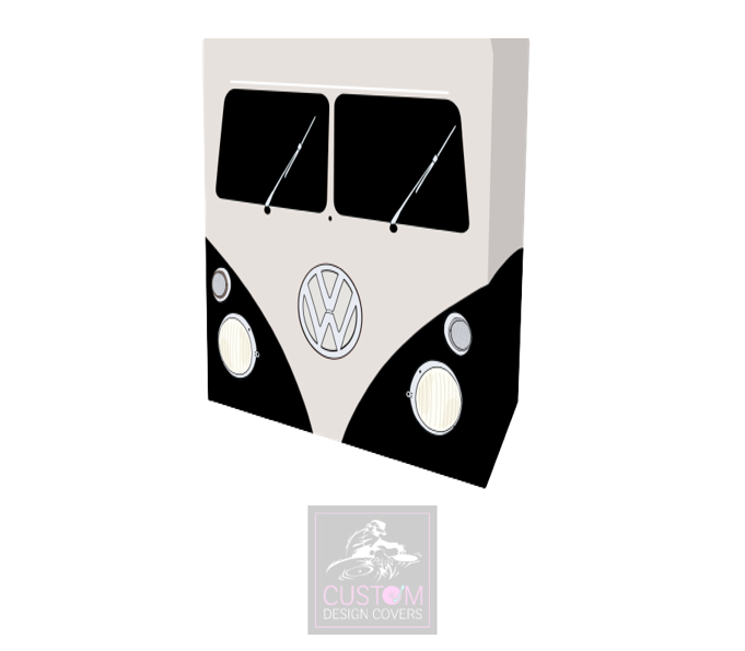 VW Camper BLACK Lycra DJ Booth Cover