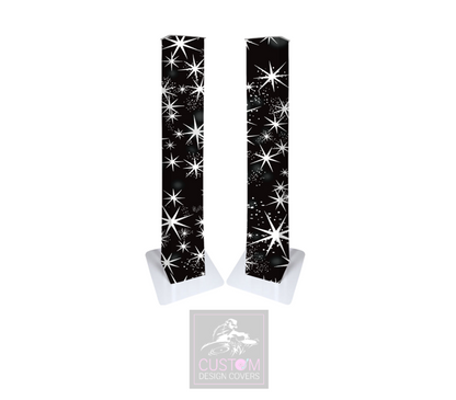 BLACK WHITE STAR PODIUM COVERS (PAIR)