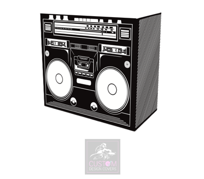 Boombox Black and White Booth Cover Combi