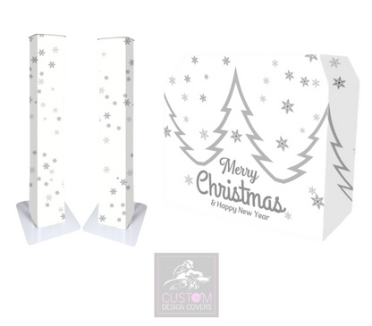 White Christmas (SILVER) Lycra DJ Covers (PACKAGE BUNDLE) - MKII