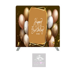 Gold Birthday Pillowcase Backdrop Cover