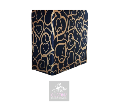 Gold Hearts Lycra DJ Booth Cover