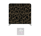 Gold Hearts Lycra Backdrop Cover