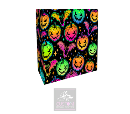 Halloween Pumpkin and Bats Lycra DJ Booth Cover