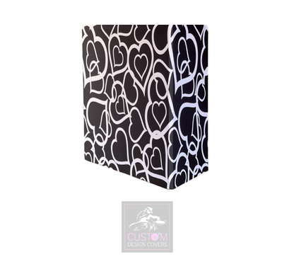 Wedding Hearts Lycra DJ Booth Cover