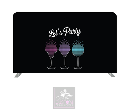 Lets Party Lycra Pillowcase Backdrop Cover (DOUBLE SIDED)