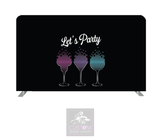 Lets Party Lycra Pillowcase Backdrop Cover (DOUBLE SIDED)