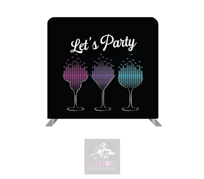 Lets Party Lycra Pillowcase Backdrop Cover