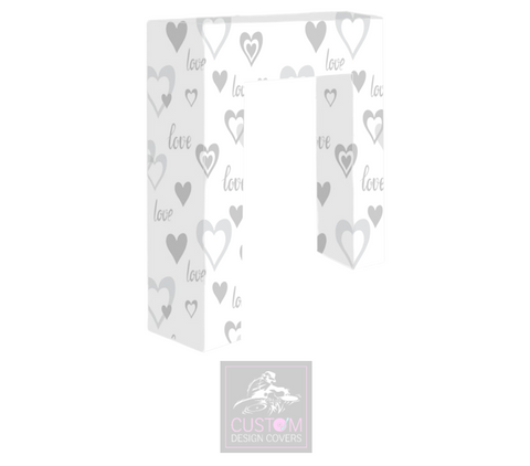 Love & Hearts Themed Event Arch Cover