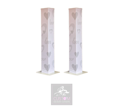 WEDDING LOVE & HEARTS PODIUM COVERS (PAIR)