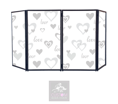 WEDDING LOVE & HEARTS DJ LYCRA FACADE PANELS