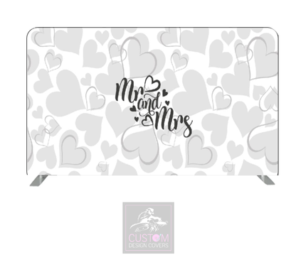 Mr & Mrs Lycra Pillowcase Backdrop Cover (DOUBLE SIDED)