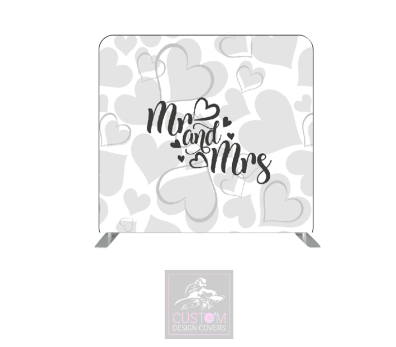 Mr & Mrs Lycra Pillowcase Backdrop Cover