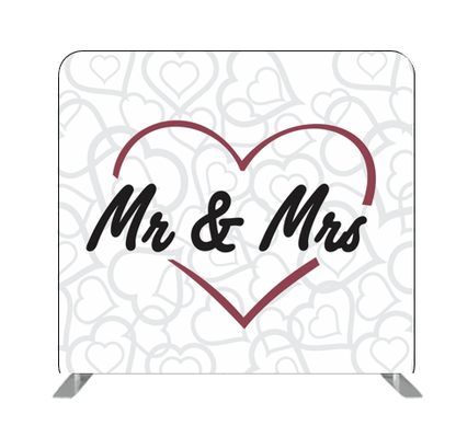 Mr & Mrs Lycra Pillowcase Backdrop Cover (DOUBLE SIDED)