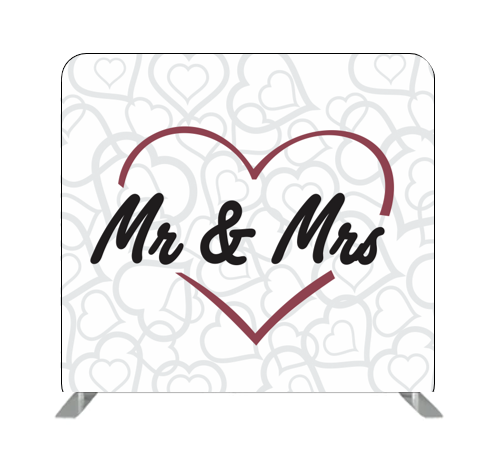 Mr & Mrs Lycra Pillowcase Backdrop Cover (DOUBLE SIDED)