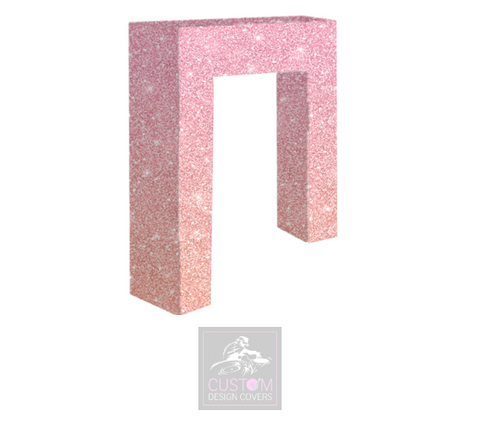 Pink Glitter Themed Event Arch Cover