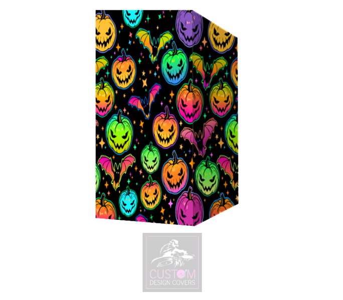 Halloween Pumpkin and Bats Booth Cover Micron