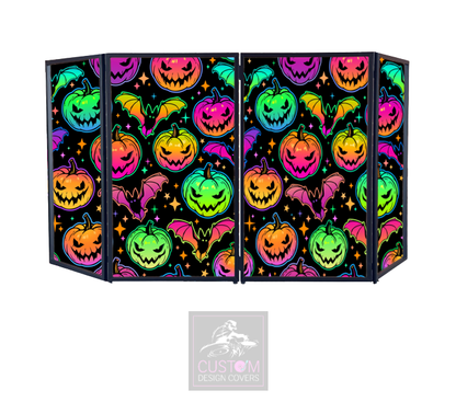 HALLOWEEN  PUMPKIN AND BATS DJ LYCRA FACADE PANELS