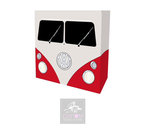 VW Camper RED Lycra DJ Booth Cover
