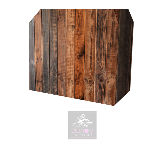 Rustic Oak DJ Booth Cover - MKII