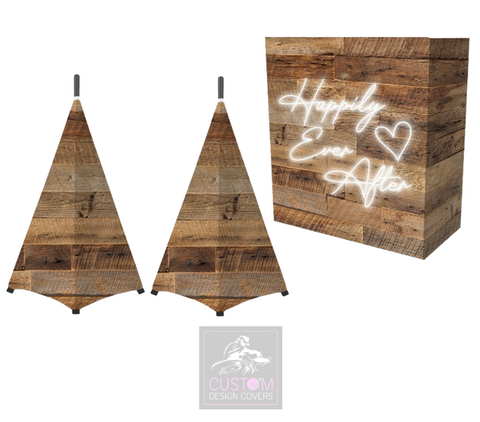 Rustic Happily Ever After Lycra DJ Booth Cover (PACKAGE BUNDLES) - TRUSS