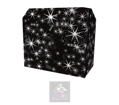 Black Silver Star Lycra DJ Booth Cover