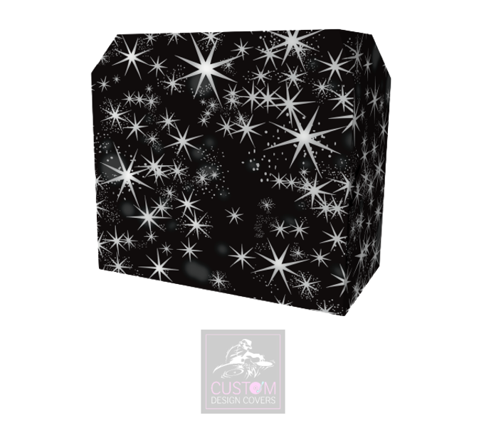 Black Silver Star Lycra DJ Covers