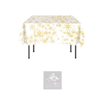 Gold Stars on White Square Table Cover