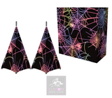 Halloween Multi-coloured UV Effect Spider Web Lycra DJ Booth Cover (PACKAGE BUNDLE)