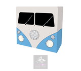 VW Camper BLUE Lycra DJ Booth Cover