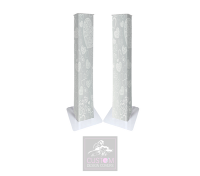 White Heart Wedding Lycra DJ Covers (PACKAGE BUNDLE)